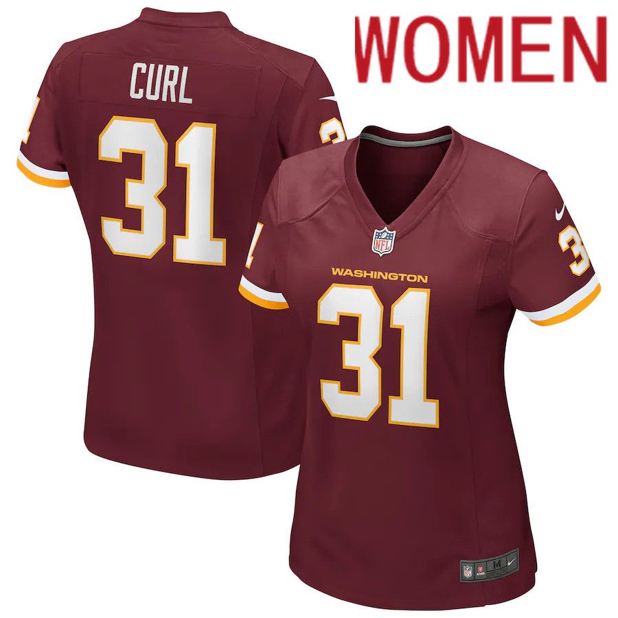 Women Washington Redskins #31 Kamren Curl Nike Burgundy Game Player NFL Jersey